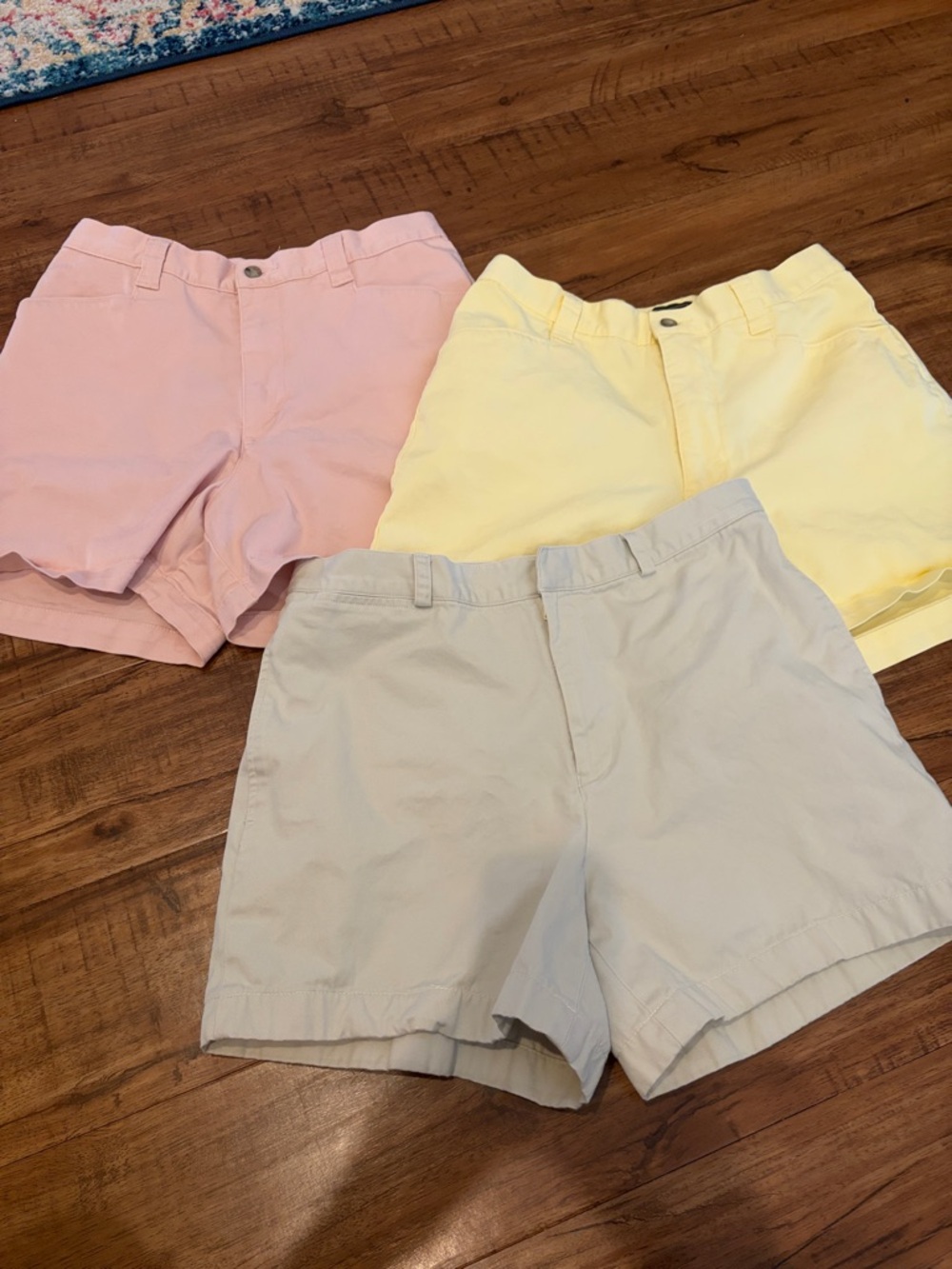 Women’s Cotton GolfShorts Trio - Pink, Yellow, Cream 2 Lee and 1 Ralph Lauren